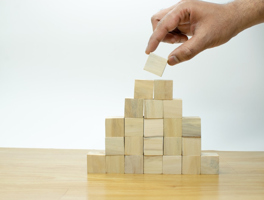 Stacked blocks representing growth